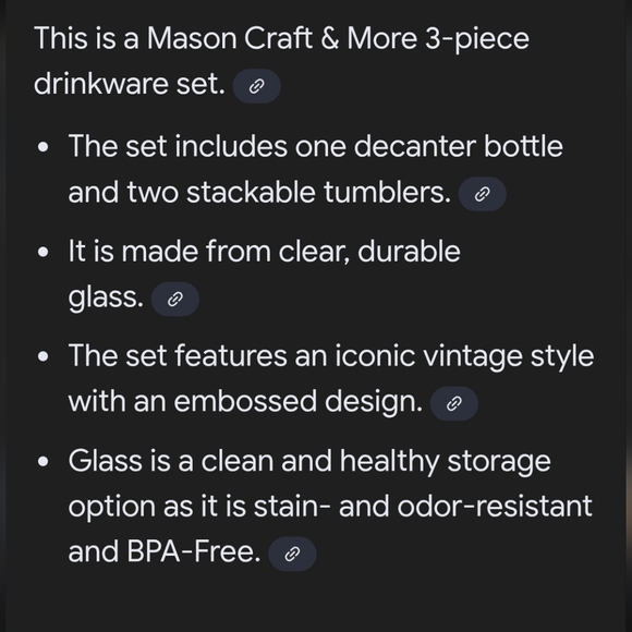 Mason Craft & More Purple Glass 3 piece drinkware set - Picture 9 of 9